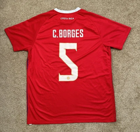Costa Rica Home Jersey 2018 Small Shirt Mens #5 Soccer New Balance Celso Borges Cover