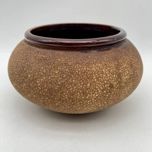 VTG Royal Haeger Earth Wrap Pottery Lava Glaze Brown Vase Planter - Picture 1 of 14