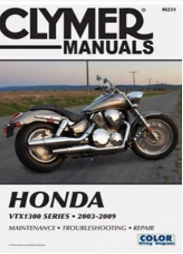 Clymer M231 2003-2009 Honda VTX1300 servicio de mantenimiento manual de taller de reparación CM231 Foto 1 de 4