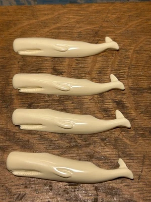 4 Scrimshaw морской декор Nantucket корзина китов Cape Cod новый из старых запасов - Изображение 1 из 4