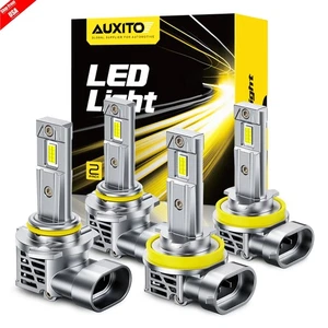AUXITO 9005 H11 LED Headlight Kit Bulbs High Low Beam 6500K White 330000LM M6S - Picture 1 of 18