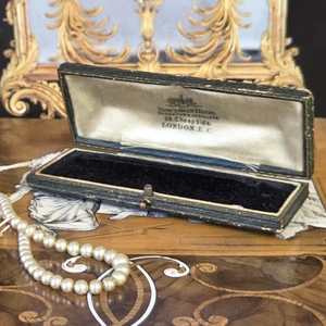 Antike Juwelier - Schatulle, Davison Bros, London mit Wappen - Bild 1 von 9