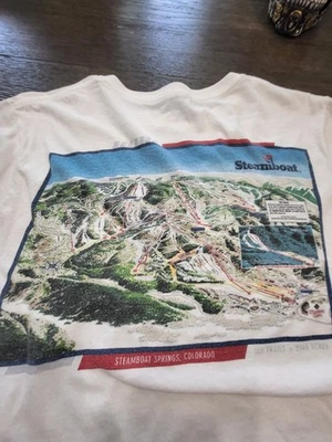 Camiseta De Colección Años 90 Steamboat Springs Esquí Manga Larga Talla Mediana #1 Foto 1 de 4