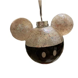 Hallmark Disney Mickey Mouse Icon Glass Ornament - Picture 1 of 6
