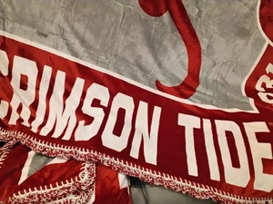 Alabama Crimson Tide Oversize Reversible Super Plush Throw Blanket Super Ruffle - Picture 1 of 10