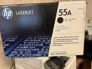 GENUINE HP 55A CE255A BLACK LASERJET P3015 500MFP M525 SEALED BOX, SMALL TEAR - Foto 1 di 3