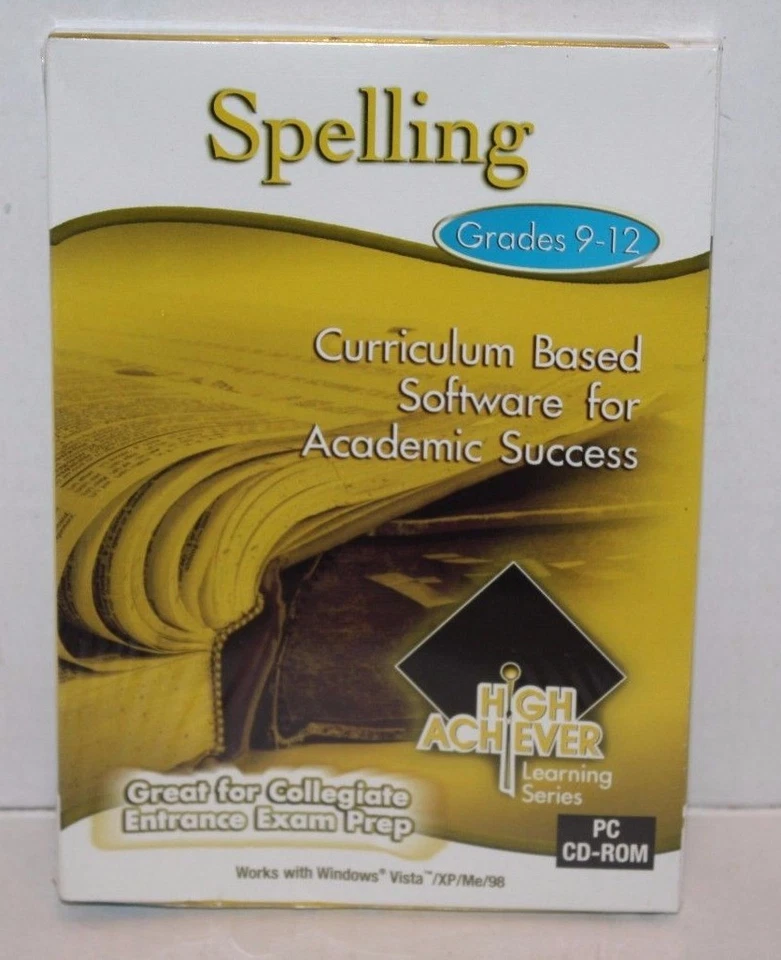 NEW Pc Treasures High Achiever Spelling Learning Series Grades 9-12 PC CD-Rom - Image 1 of 2