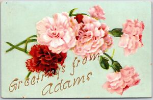 Large Print Flower Birthday Greetings & Wishes Greetings from Adams Postcard