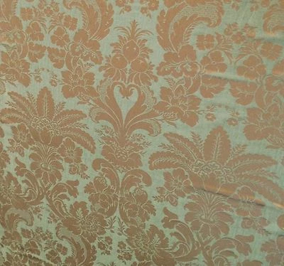 OSBORNE LITTLE Rossini linen silk green gold large scale design panel new - Image 1 of 4