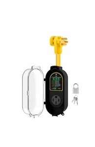 50 Amp RV Surge Power Protector w/LED Light Circuit Tester Adapter for Camper - Picture 1 of 11