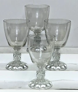 4 Fostoria AMERICAN LADY CRYSTAL 6"- 10 oz WATER GOBLETS - Picture 1 of 2