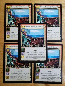 5x Vintage OOP 7th Sea CCG Isabeau Dubois du Arrent Collectible Trading Card - Imagen 1 de 5