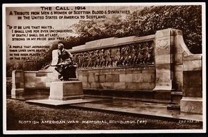 Scottish American War Memorial Edinburgh Scotland RP Valentine Military Postcard - Picture 1 of 2