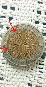 2 euro 1999 France coin rare finding genuine stamp error collectable rare - Picture 1 of 5