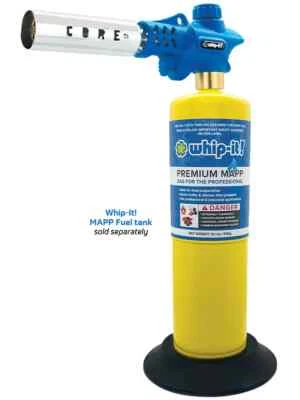 WHIP IT CORE TORCH SEARING POWERFUL 4 FLAME PROPANE MAP GAS NO PROPANE fuel - Image 1 of 4