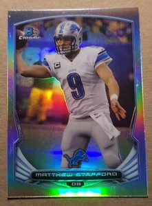 2014 Bowman Chrome MATTHEW STAFFORD #20 Refractor Detroit Lions HOF 