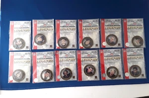 Lot of 12 Chicago Bears Legends Medallion Collection Display Card Complete 2004 - Bild 1 von 3