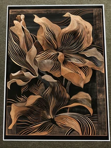 Stunning Floral Art Print - Abstract Botanical Design Wall Decor 18x24in - Picture 1 of 1