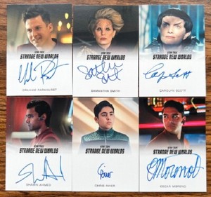 Star Trek Strange New Worlds Season One Lot of 6 Full Bleed Autographs