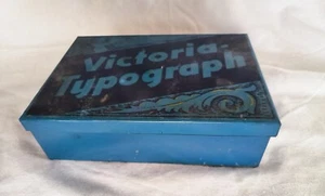 Alte Victoria Typograph Metallbox Retro Orig. Stempelspiel 30er Kinderdruckerei - Bild 1 von 14