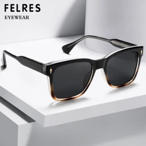 Men Women Polarized Square Sunglasses Thick Frame Outdoor Driving Shade Glasses - Picture 1 of 31