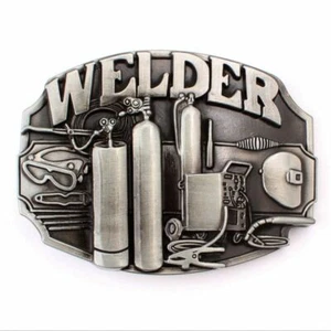 Metal Badge Belt Buckles Welding Worker Buckle DIY Fashion Accessories 1pc Set - Picture 1 of 13