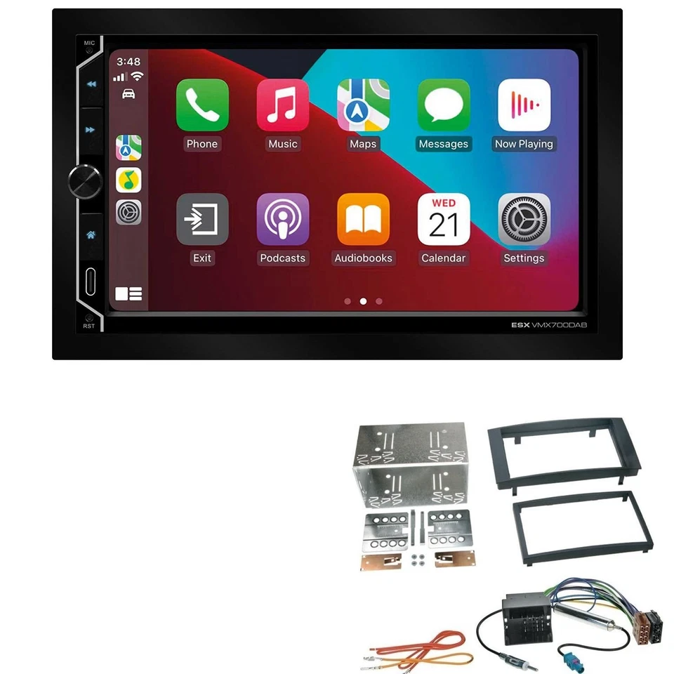 ESX Autoradio Apple CarPlay Android Auto für Volkswagen VW Touareg ohne Canbus