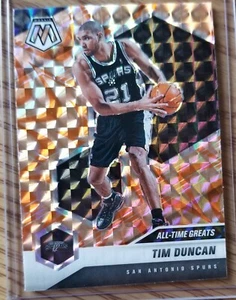 2020-21 Mosaic Tim Duncan Orange Mosaic Prizm Refractor San Antonio Spurs #289 - Picture 1 of 3