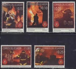 ECUADOR 2007 GUAYAQUIL FIREFIGHTERS FIREMAN 1899-1903 FULL SET MNH - Picture 1 of 1