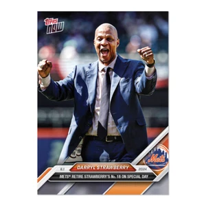 2024 TOPPS NOW #250 DARRYL STRAWBERRY - METS RETIRE JESEY NO. 18 - Picture 1 of 2