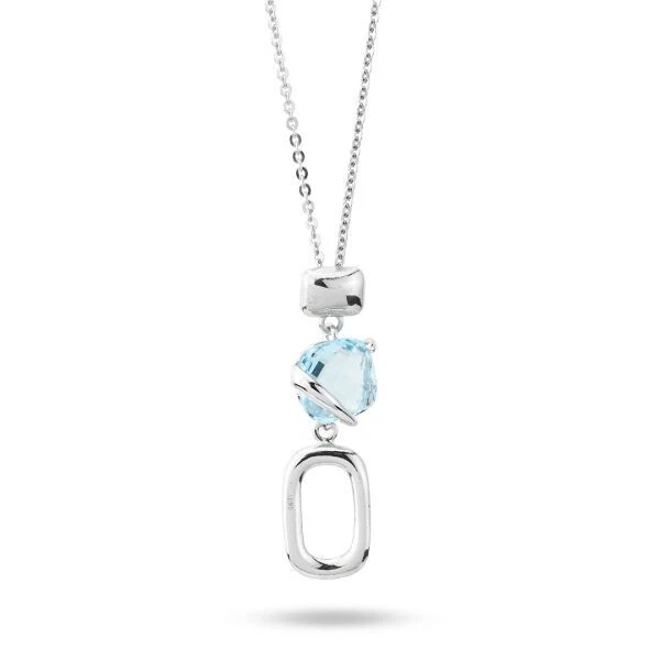 COLLANA Bottega BOCCADAMO da Donna, argento 925, pendente con cristallo BGR119A - Immagine 1 di 1