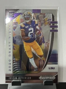 2020 Panini Prizm Draft Picks Justin Jefferson #126 RC Base LSU Tigers - Picture 1 of 2