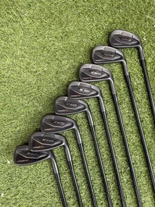 Cobra Forged Tec Black Irons 4-gap /+1/2 Inch/AMT white X100 Extra Stiff Shafts - Picture 1 of 6