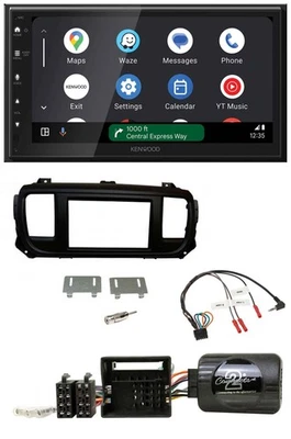 Kenwood DAB Bluetooth USB Lenkrad 2DIN Autoradio für Toyota Proace Citroen Jumpy - Bild 1 von 4