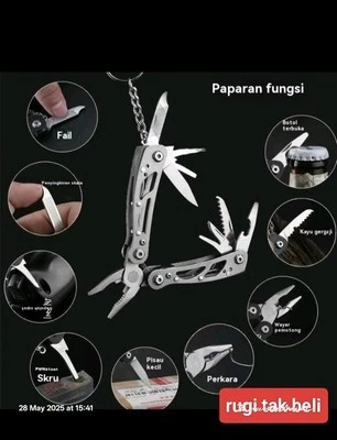 Camping,Hiking,Fishingoutdoor Multi Tool Claw Hammer Stainless Steel Tool  - Image 1 of 3