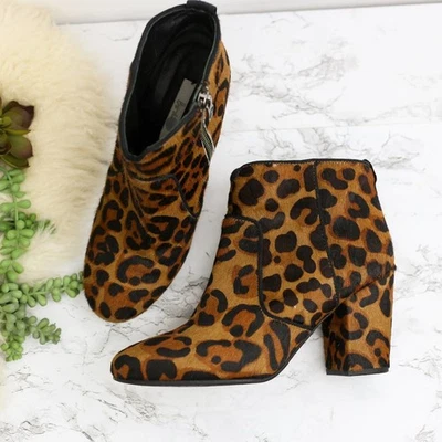 Botines Boden Marrón Estampado Leopardo Pelo de Poni TALLA 38 Para Mujer Foto 1 de 4