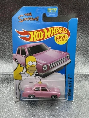 Hot Wheels The Simpsons Family Car Pink 2015 HW City Tooned 1:64 Diecast CFG80 - Image 1 of 3
