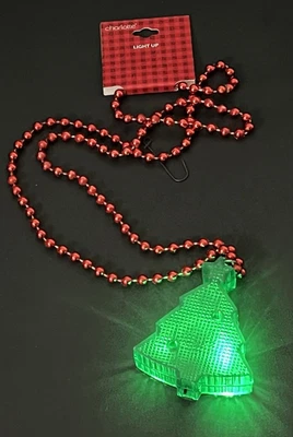 Árbol de Navidad Luz Intermitente Collar Batería NUEVO Charlotte Red Beads Funciona Foto 1 de 4