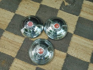 Vintage OEM Set of 3 Packard Six Hubcaps Used - Picture 1 of 18