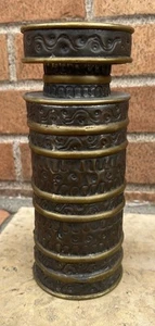 Gene Byron Candle Holder Brutalist Brass Tin Mexico Vintage * No Rust* - Picture 1 of 7