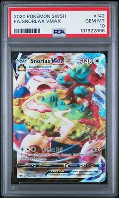 2020 Pokémon SWSH Snorlax VMAX Full Art #142 PSA 10 GEM MINT - Image 1 of 3