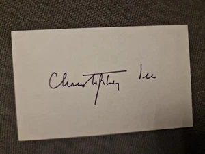 Christopher Lee Autograph Signed Card Signed Autograph Signed - Picture 1 of 2