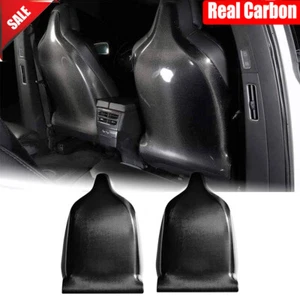 For Tesla Model X 2016-2020 2PCS Real Carbon Interior Seat Back Cover Trim Shell - Picture 1 of 12