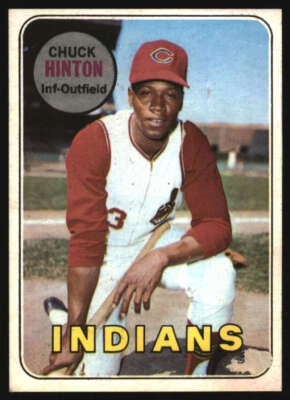 1969 Topps #644 Chuck Hinton Fair Indians 571522 Foto 1 de 2