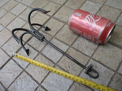 Vintage Steel / Iron 4 Claws Nice Small Anchor Grappling Maritime Hook • 38.80$
