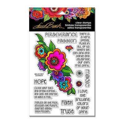 LAUREL BURCH Reflection CLEAR Unmounted Rubber Stamp Set STAMPENDOUS SSCL101 New - Image 1 of 2