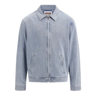 GUESS ORIGINALS Herren Jacke Jeansjacke Blouson Denim hellblau blau Zip M NEU! - Bild 1 von 3