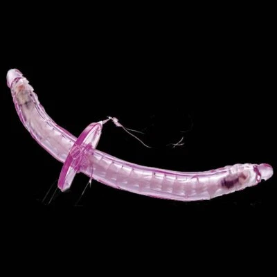 Double Ended Vibrating Dildo Vaginal Anal DP Penetration Penetrator Vibe StrapOn - Image 1 of 4