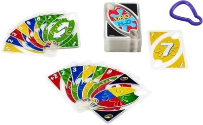 Mattel Games UNO H20 to GO, water resistant cards game, extra durable 108 cards - Image 1 of 4