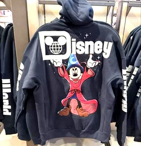 2025 Walt Disney World Sorcerer Mickey Navy Zip Hoodie Sweatshirt Adult XXXL - Picture 1 of 3